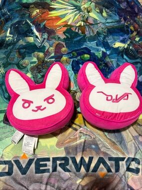 Overwatch D.Va Bunny Pink Decorative Throw Pillow - Set of 2
